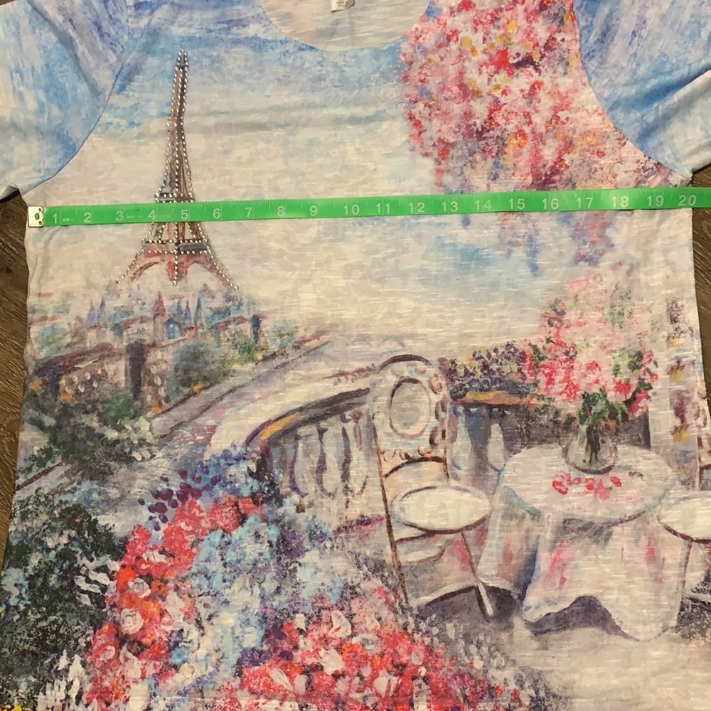 Christopher & Banks Petite Paris Short Sleeve Tee Shirt - Picture 3 of 6
